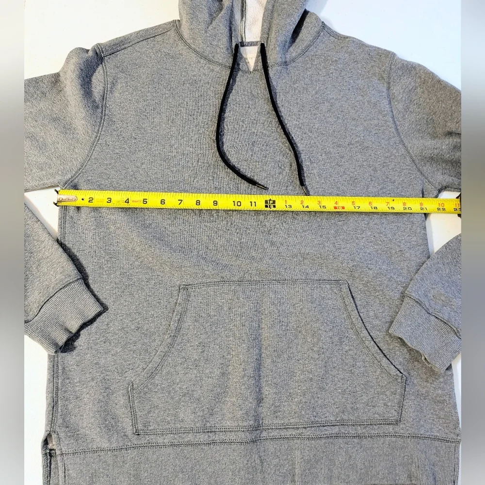 Levi's Strauss Gray Embossed Logo Men's Hoodie Sweatshirt Pouch Streetwear M